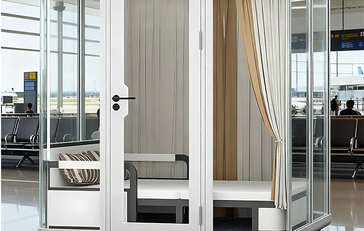 The significance of using silent office and rest cabins at airports