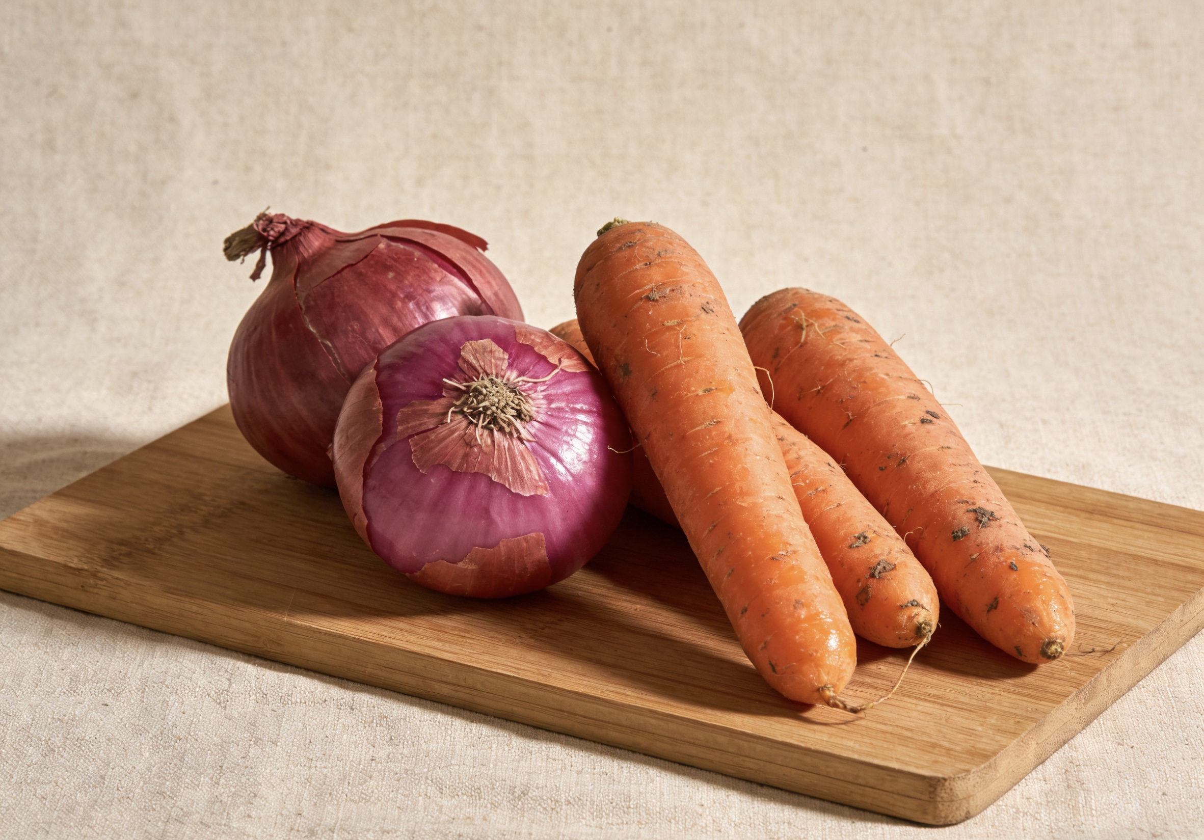 Health benefits of onions and carrots