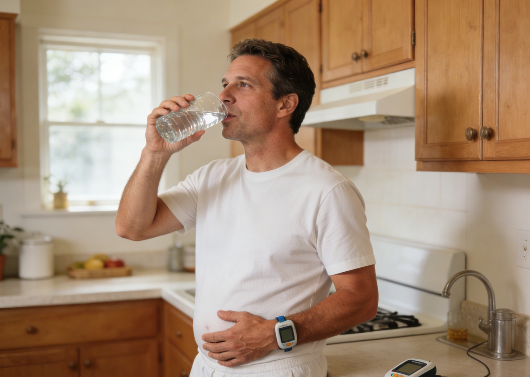 Core blood glucose management for preventing diabetic ketoacidosis and cerebrovascular disease