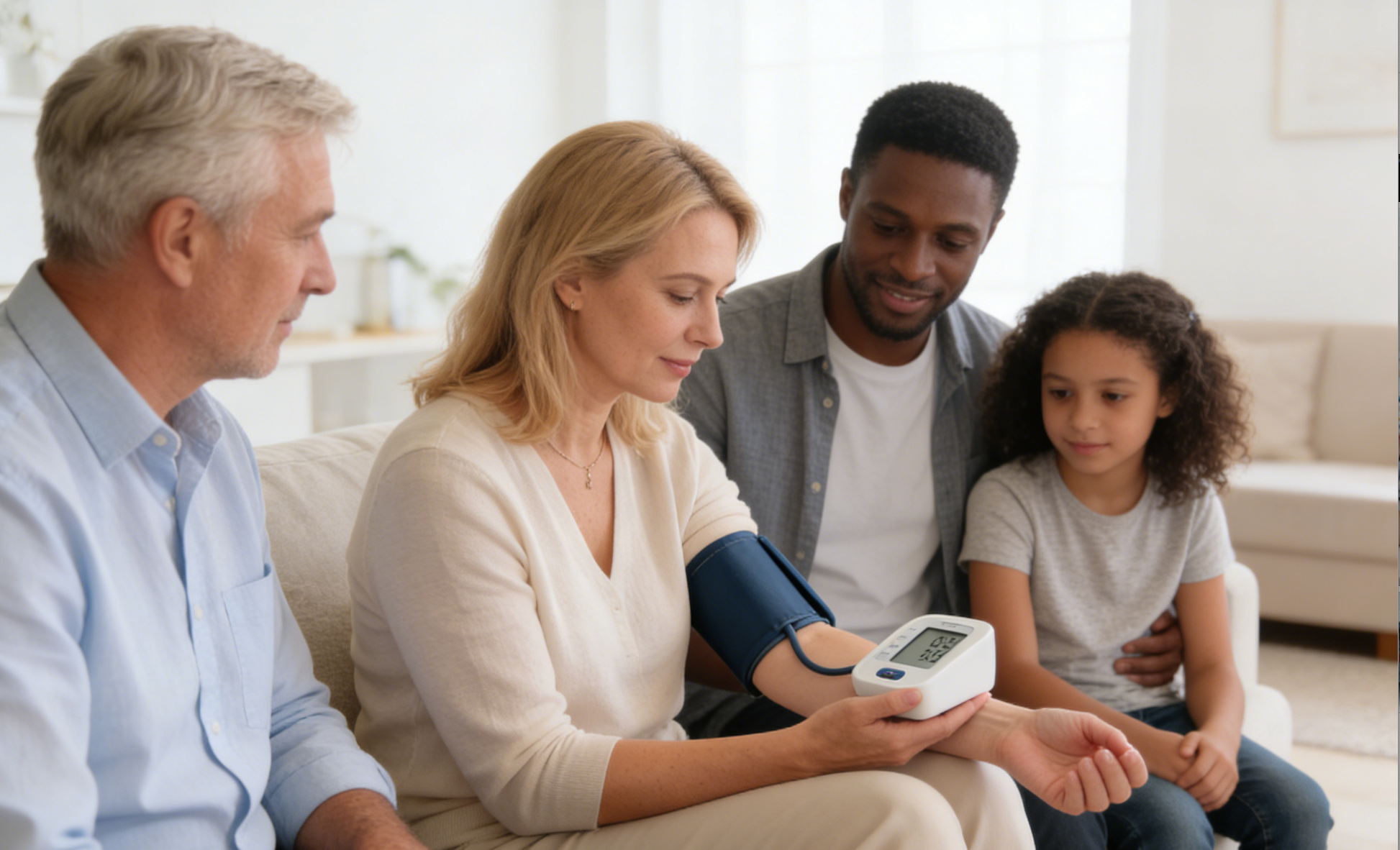 A detailed explanation of the four major harms of hypertension: target organ damage to the heart, brain, kidneys, and eyes.