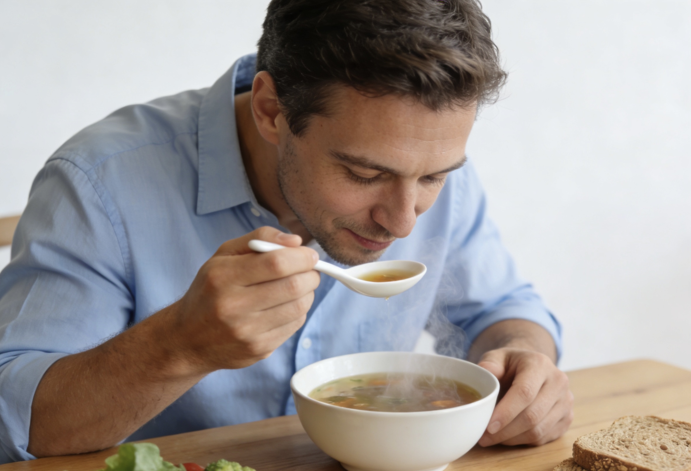 The Art of Soup Drinking and Men's Healthy Eating Guide